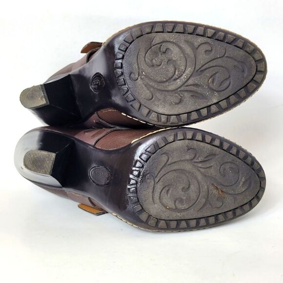 Eurosoft by Soft 90s Inspo Sacha Brown Leather Mule Heel Size 7.5 Slip On - Picture 5 of 9